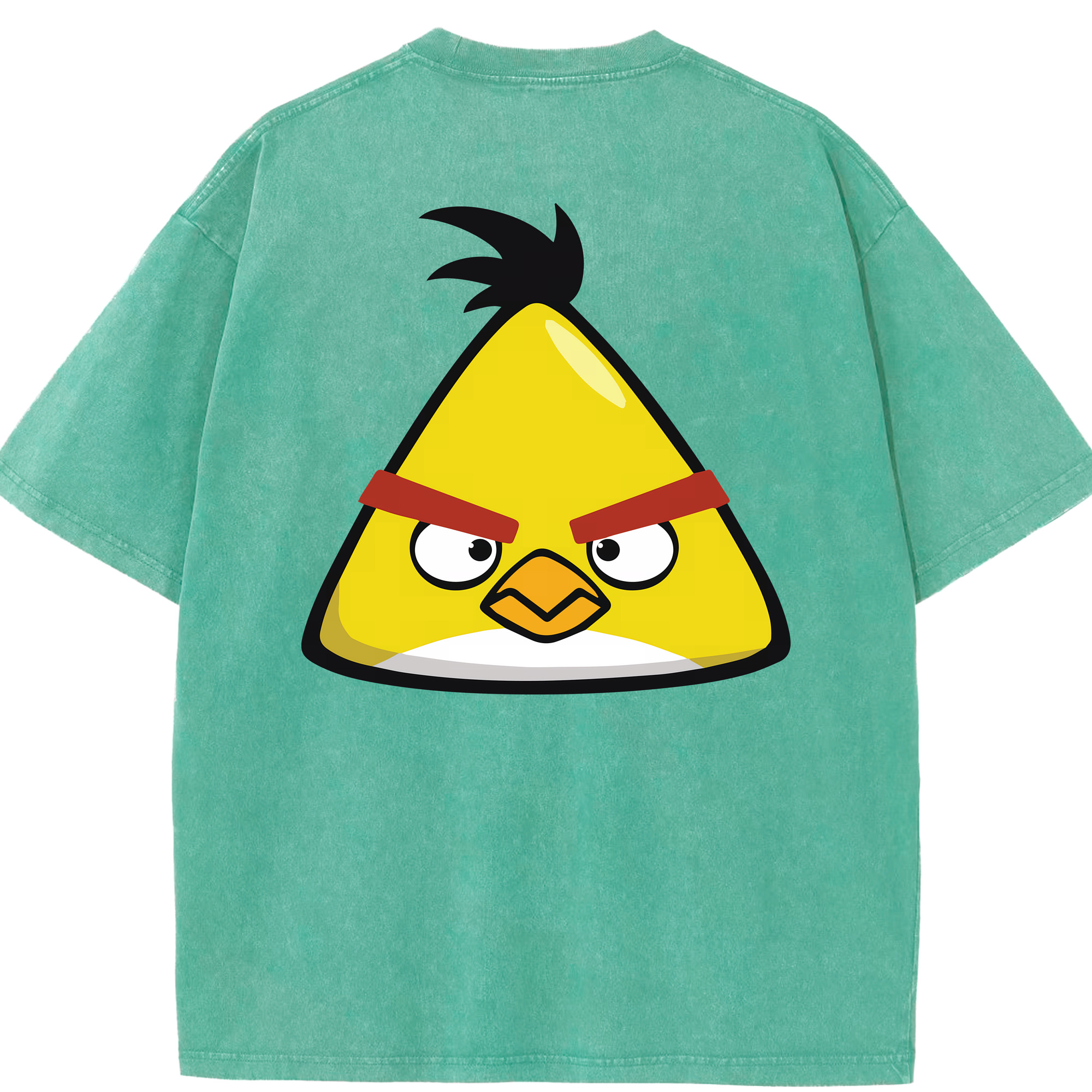 （画像用） Angry Birds アングリーバード 綿100% ヴィンテージ風 半袖Tシャツ（背面プリント）